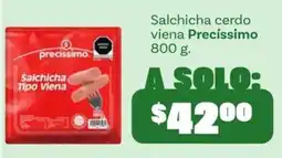 Soriana Mercado precissimo salchicha cerdo viena oferta