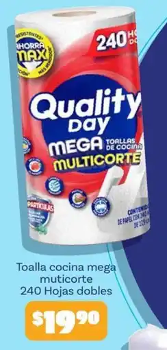 Soriana Mercado Quality Day toalla cocina mega muticorte oferta
