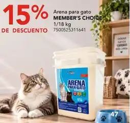 City Club Member's Choice Arena para gato oferta
