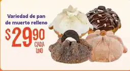 Soriana Mercado Variedad de pan de muerto relleno oferta