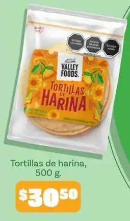 Soriana Mercado Valley Foods tortillas de harina oferta