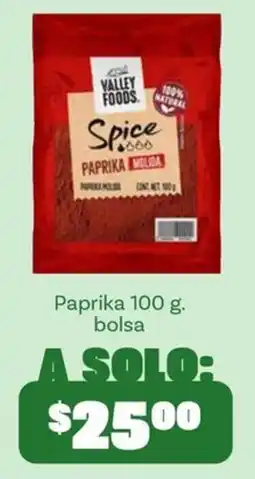 Soriana Mercado Valley Foods Spice Paprika Molida oferta