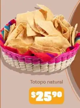 Soriana Mercado Totopo natural oferta