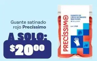 Precíssimo guante satinado rojo