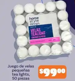 Soriana Mercado home style design velas tealight oferta
