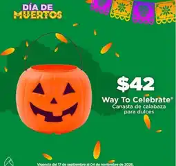 Bodega Aurrerá Canasta de calabaza para dulces oferta