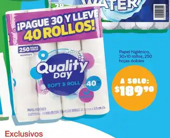 Soriana Mercado Papel higiénico 30x10 rollos 250 rojas dobles oferta