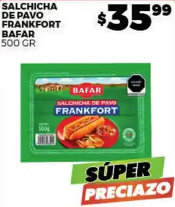 Merco Bafar salchicha de pavo frankfort oferta