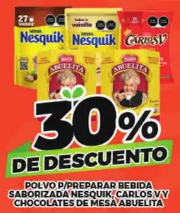 Merco Nesquik Carlos V Abuelita oferta