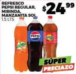 Merco Refresco Pepsi Regular, Mirinda, Manzanita Sol oferta