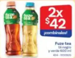 Farmacias Benavides Fuze tea té negro y verde oferta