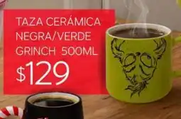 Soriana Súper Taza cerámica negra/verde grinch oferta