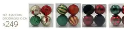 Soriana Súper set 4 esferas decoradas oferta