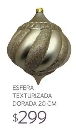 Soriana Súper esfera texturizada dorada oferta