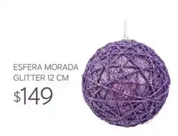 Soriana Súper Esfera Morada Glitter oferta