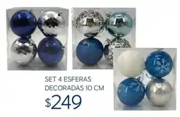 Soriana Súper Set 4 Esferas Decoradas oferta
