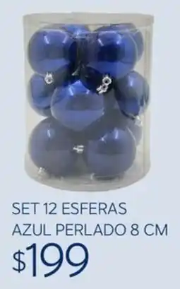 Soriana Súper Set 12 Esferas Azul Perlado oferta