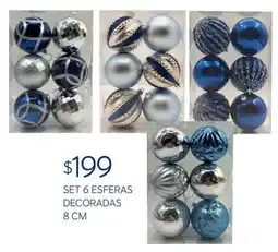 Soriana Súper Set 6 Esferas Decoradas oferta