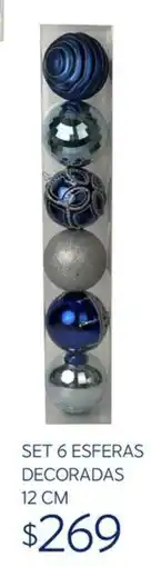 Soriana Súper Set 6 Esferas Decoradas oferta