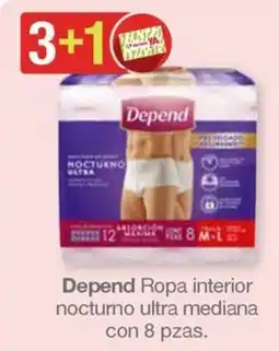 Farmacia Soriana Depend Ropa interior nocturno ultra mediana oferta