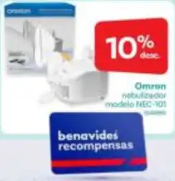 Farmacias Benavides Omron nebulizador modelo NEC-101 oferta