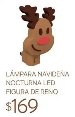 Soriana Súper Lámpara navideña nocturna led figura de reno oferta