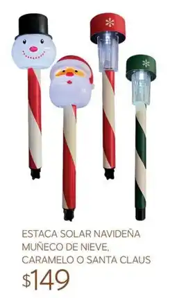 Soriana Súper estaca solar navideña muñeco de nieve, caramelo o santa claus oferta