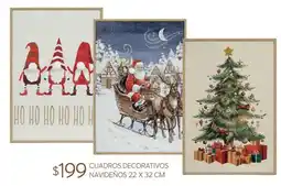 Soriana Súper cuadros decorativos navideños oferta
