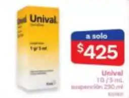Farmacias Benavides Unival suspensión oferta