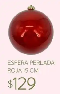 Soriana Súper esfera perlada roja oferta