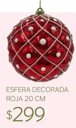 Soriana Súper esfera decorada roja oferta