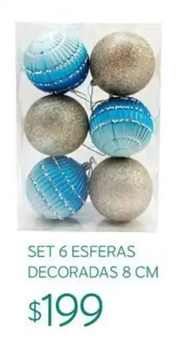 Soriana Súper Set 6 Esferas Decoradas oferta