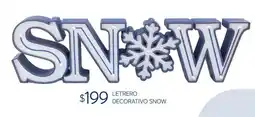 Soriana Súper LETRERO DECORATIVO SNOW oferta