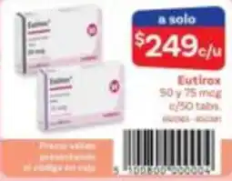 Farmacias Benavides Eutirox oferta