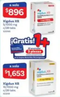 Farmacias Benavides Xigduo XR oferta