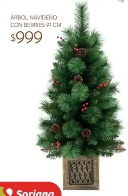 Soriana Súper Soriana árbol navideño con berries oferta