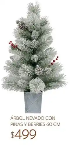 Soriana Súper Árbol Nevado Con Piñas Y Berries oferta