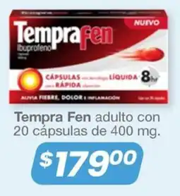 Farmacia Soriana Tempra Fen adulto oferta