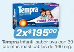 Farmacia Soriana Tempra Infantil sabor uva oferta
