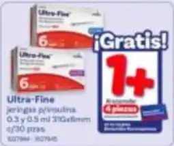 Farmacias Benavides Ultra-Fine jeringas p/insulina oferta