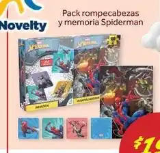 Soriana Híper Novelty - pack rompecabezas y memoria spiderman oferta
