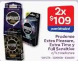 Farmacias Benavides Prudence Extra Pleasure, Extra Time y Full Sensitive oferta