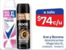 Farmacias Benavides Axe y Rexona desodorantes oferta