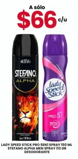 Farmapronto Lady Speed Stick Pro 5en1 Stefano Alpha Men oferta