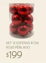 Soriana Híper 8 - set 12 esferas cm oferta