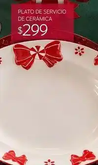 Soriana Híper Plato de servicio de cerámica oferta