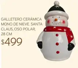 Soriana Súper Galletero cerámica mono de nieve santa claus oso polar oferta