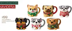 Soriana Súper Decoración Navideña Taza Cerámica Diseños Mascotas 3D oferta