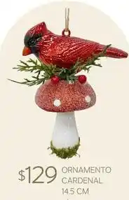 Soriana Híper Ornamento cardenal oferta