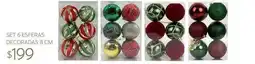 Soriana Híper 8 - set 6 esferas decoradas cm oferta